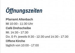 Öffnungszeiten